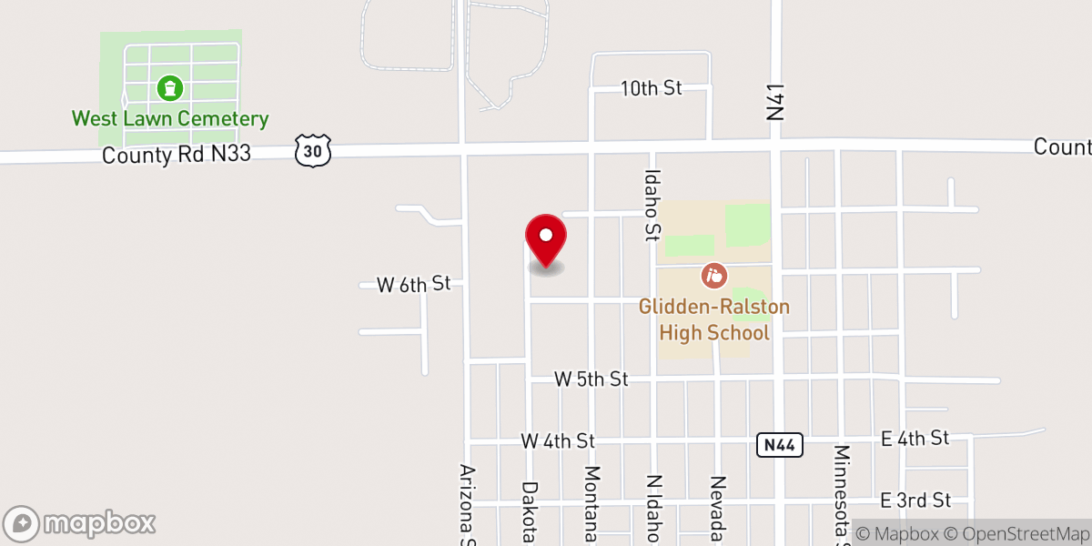 Map showing location of St. John Paul II Parish-St. Elizabeth Seton Church