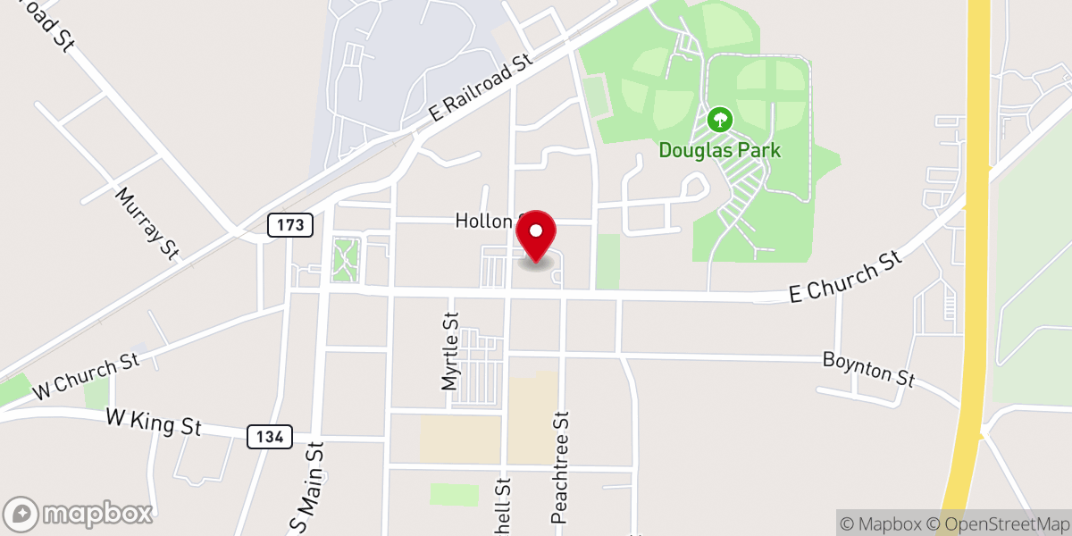 Map showing location of First Baptist Church Of Headland