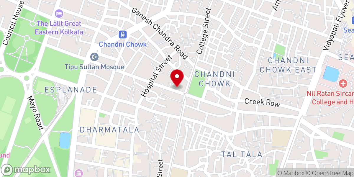 Map showing location of Thoburn Memorial Methodist Church