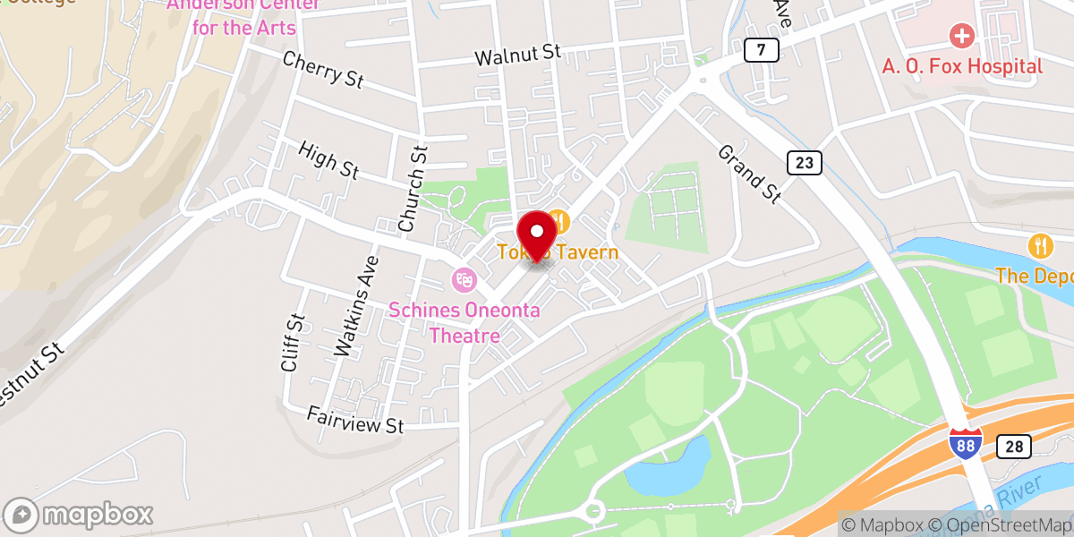 Map showing location of Catholic Charities