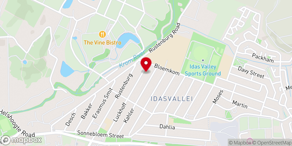 Map showing location of Old Apostolic Church, Idas Valley