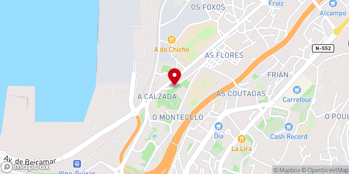 Map showing location of Convento da Visitación Salesas