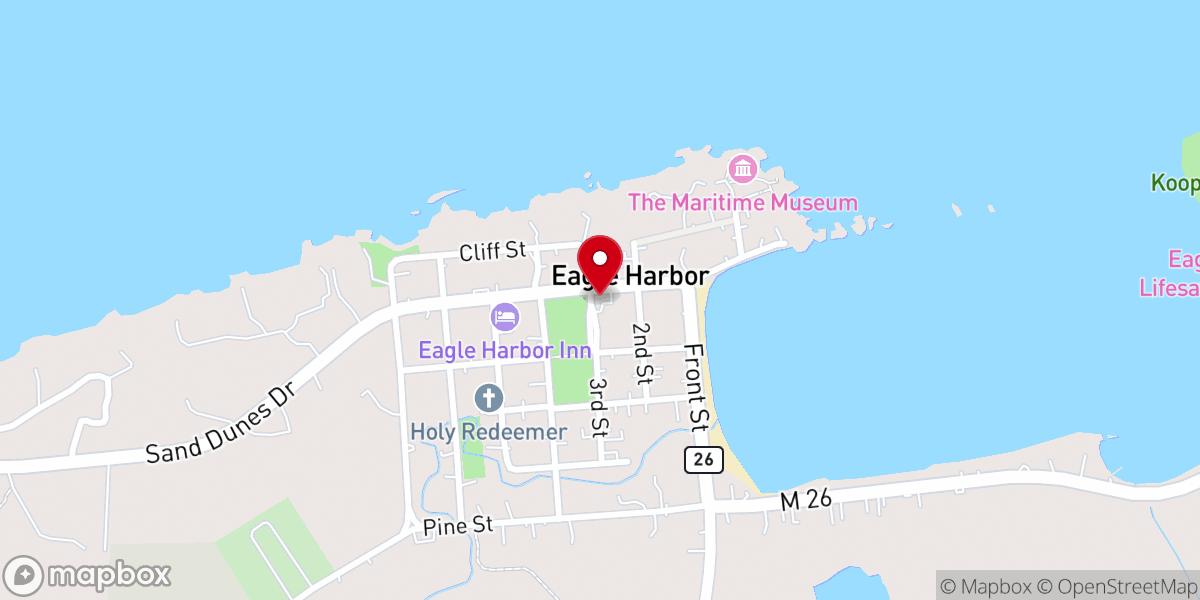Map showing location of St. Peter's by-the-Sea Episcopal Church