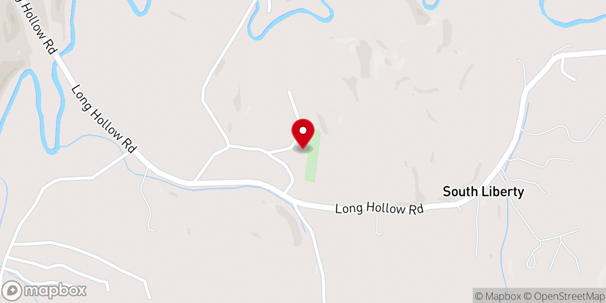 Map showing location of South Liberty Church of Christ