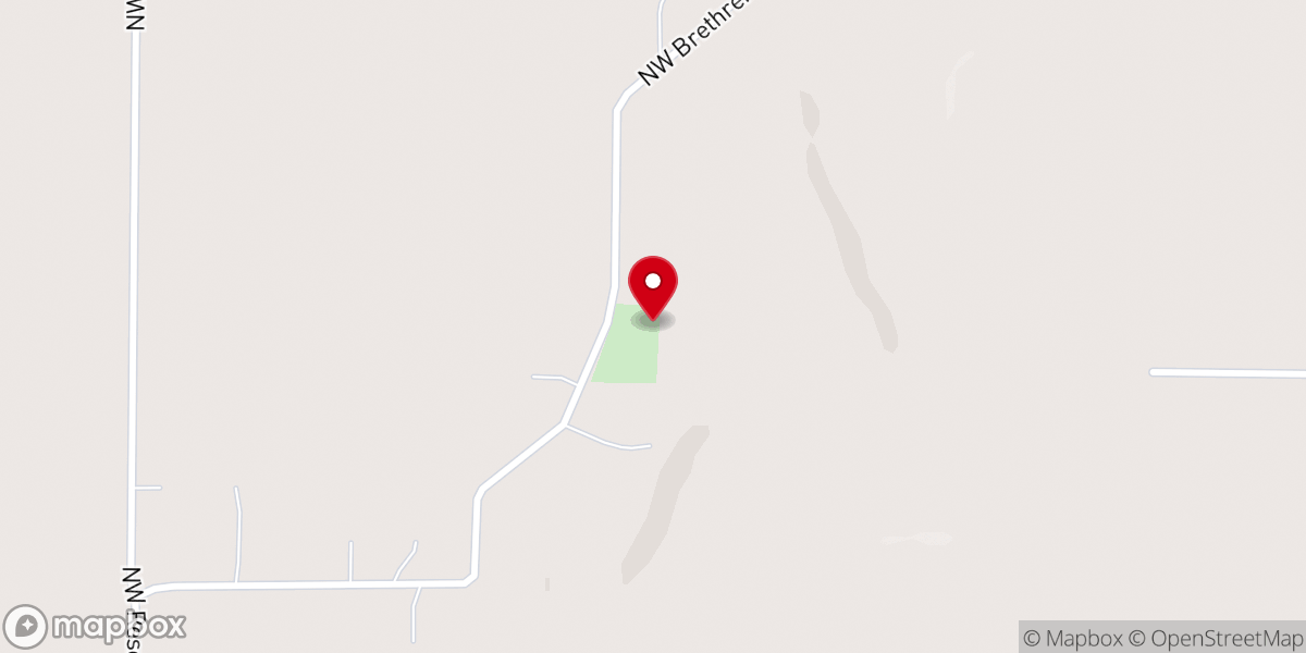 Map showing location of Brethren Church