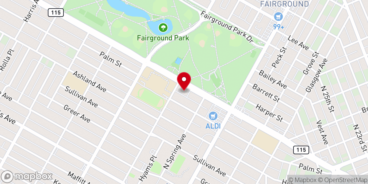 Map showing location of Fifth Baptist Missionary Church