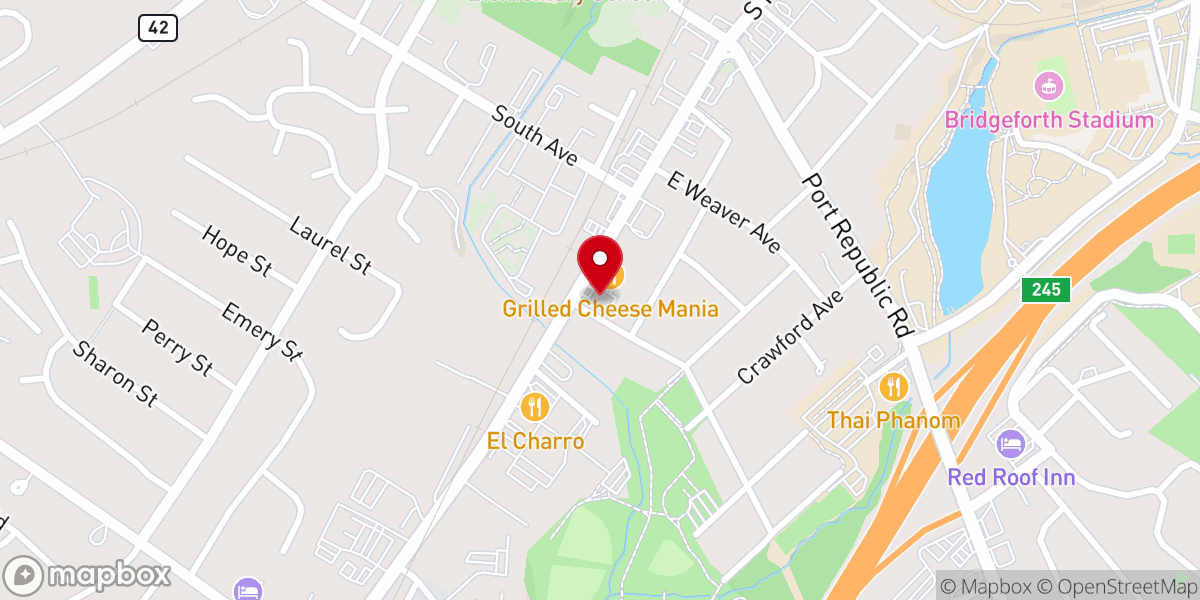 Map showing location of Iglesia Cristiana de Harrisonburg