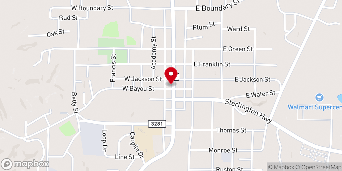 Map showing location of Union Parish Assessor's Office
