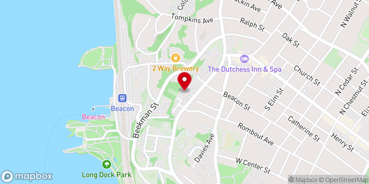 Map showing location of Reformed Church of Beacon