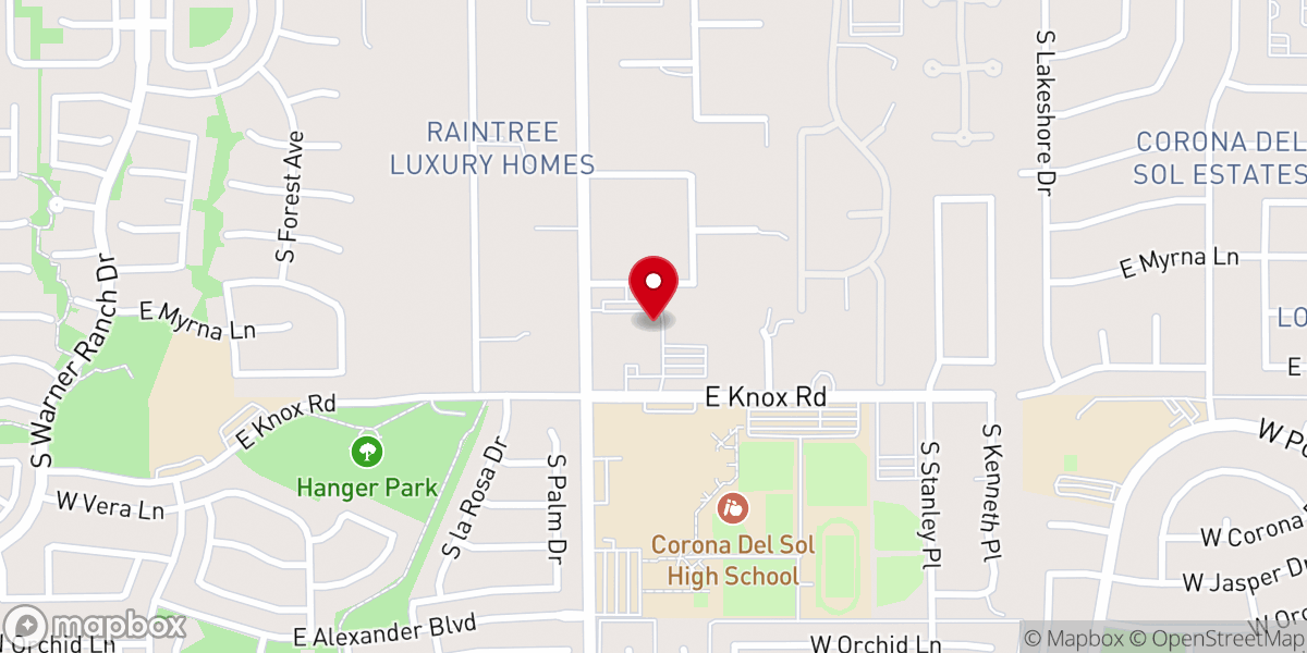 Map showing location of Arizona Community Church