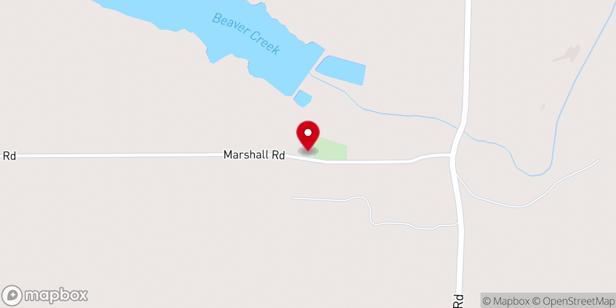 Map showing location of Free Run Baptist Church