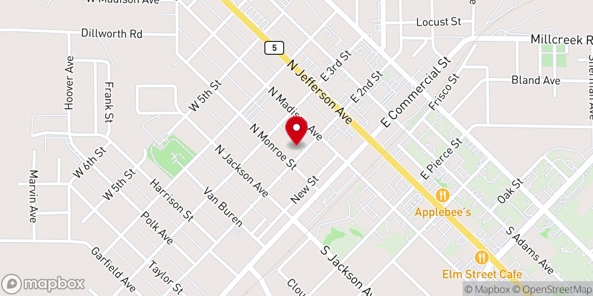 Map showing location of Cross Creek Church