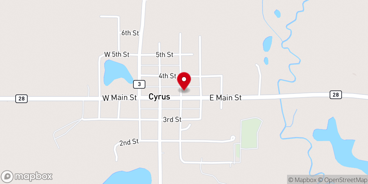 Map showing location of Trinity Lutheran Church
