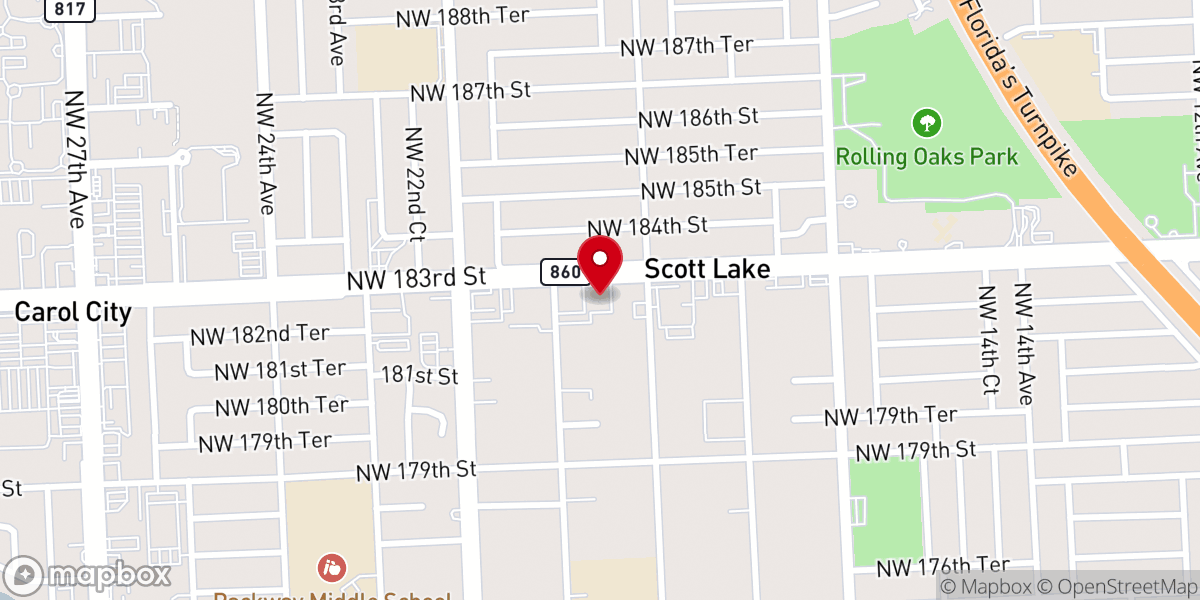 Map showing location of Palm Vista Community Church
