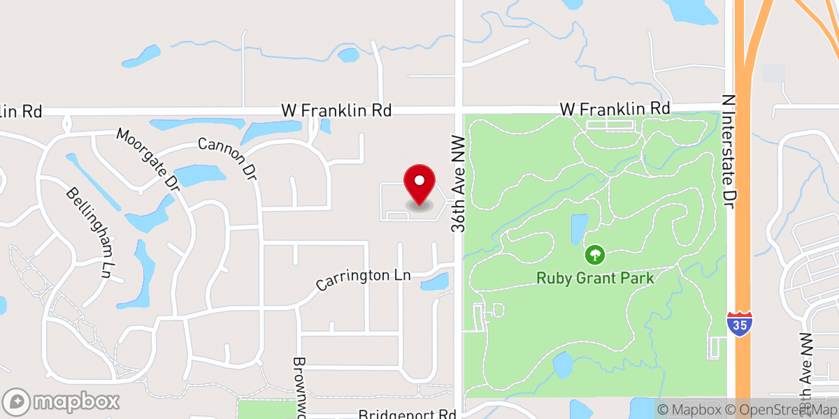 Map showing location of Christ Church - Norman