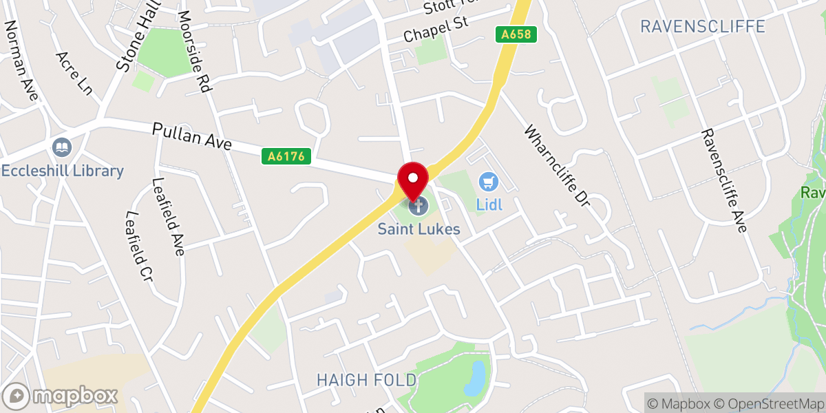 Map showing location of St Lukes Church