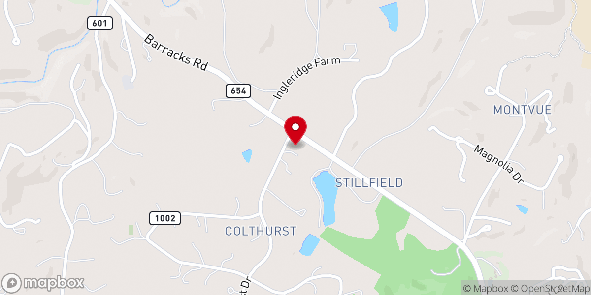 Map showing location of Saint David's Anglican Church