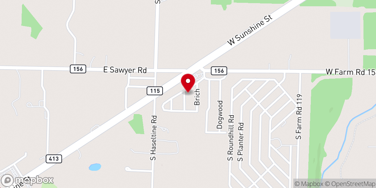 Map showing location of Briarwood Mobile Home Community