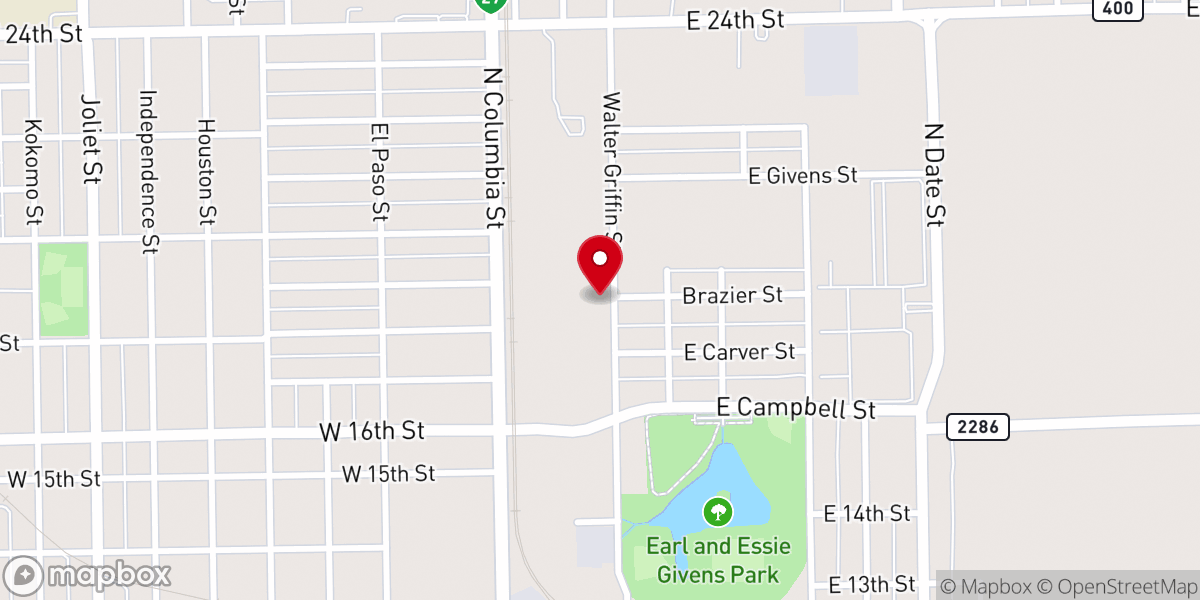 Map showing location of Emmanuel Church of God In Christ