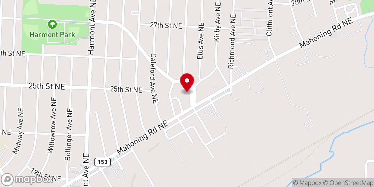 Map showing location of Thankful Missionary Baptist Church