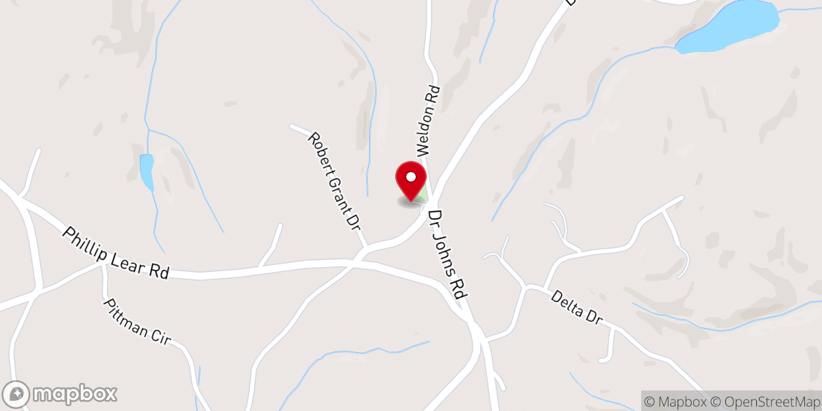 Map showing location of Cross Roads Baptist Church