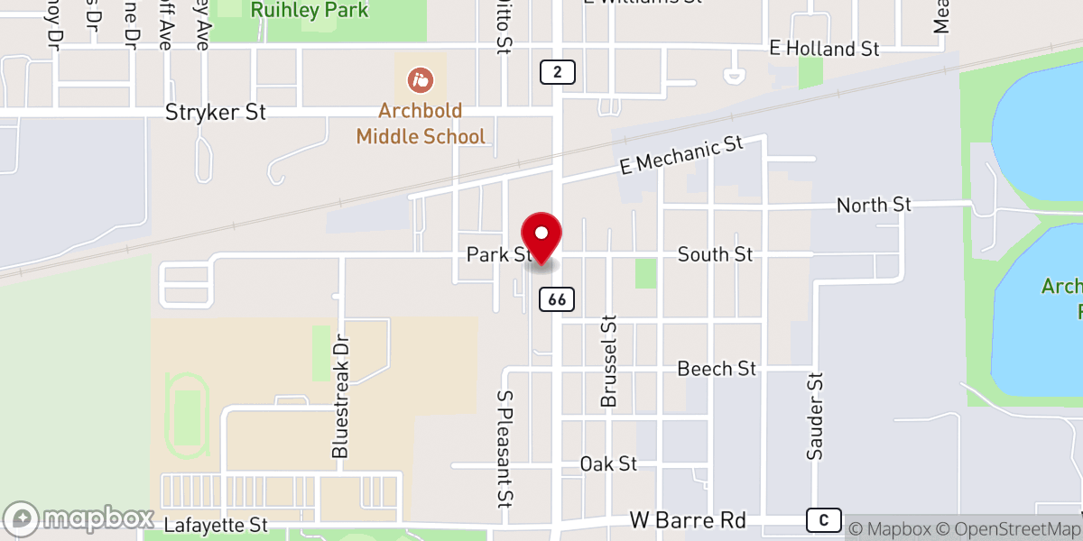Map showing location of St Martins Lutheran Church