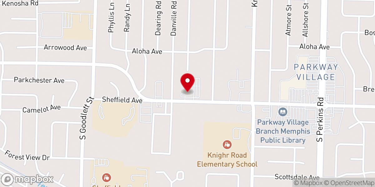 Map showing location of Olivet Fellowship Baptist Church