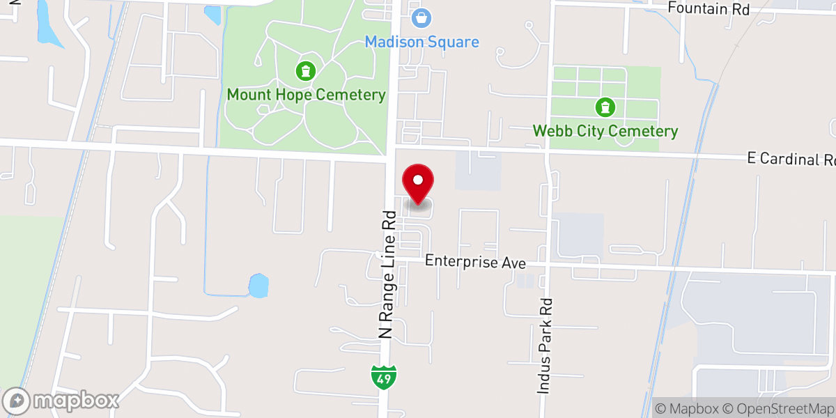 Map showing location of Destiny Church