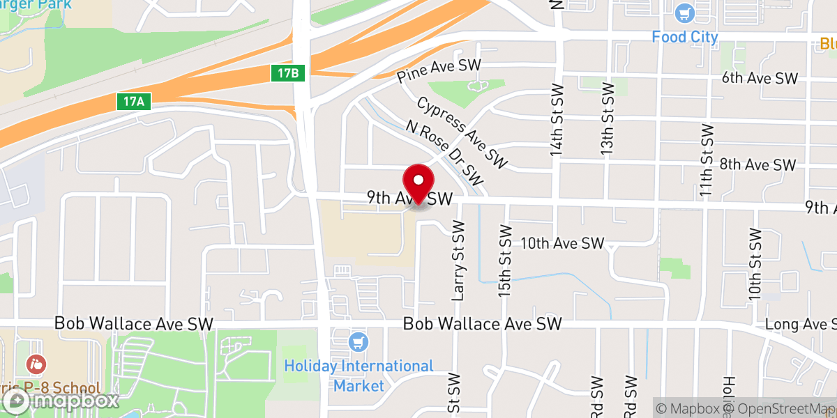 Map showing location of The Church of God at Westlawn