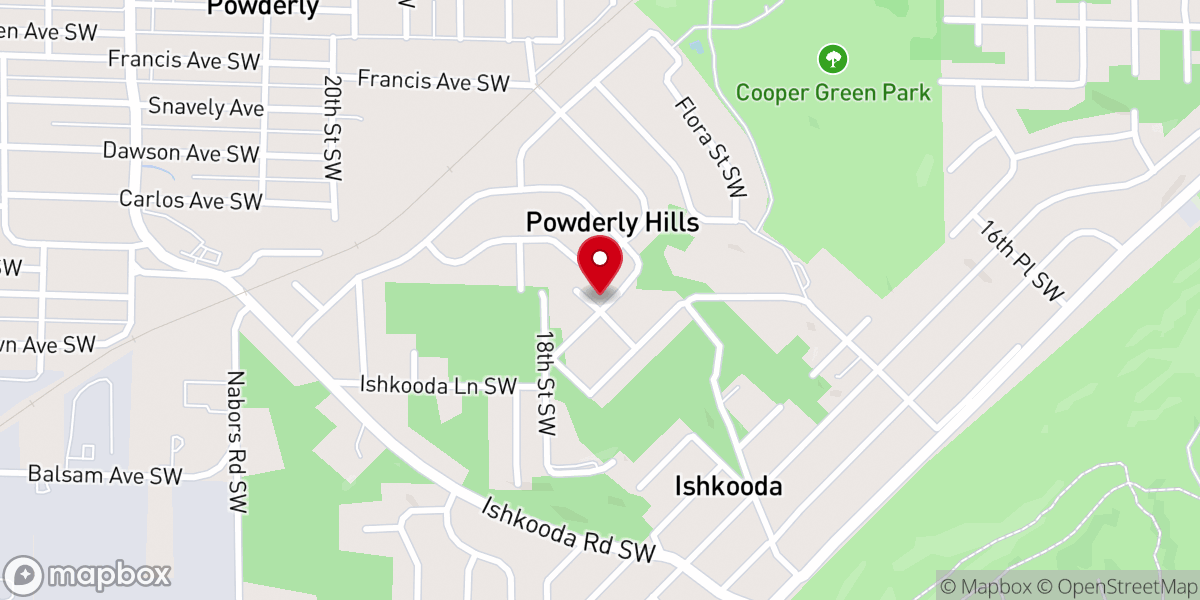 Map showing location of Bethel Independent Methodist Church