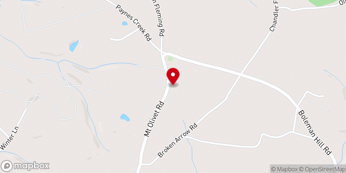 Map showing location of Vernon Church