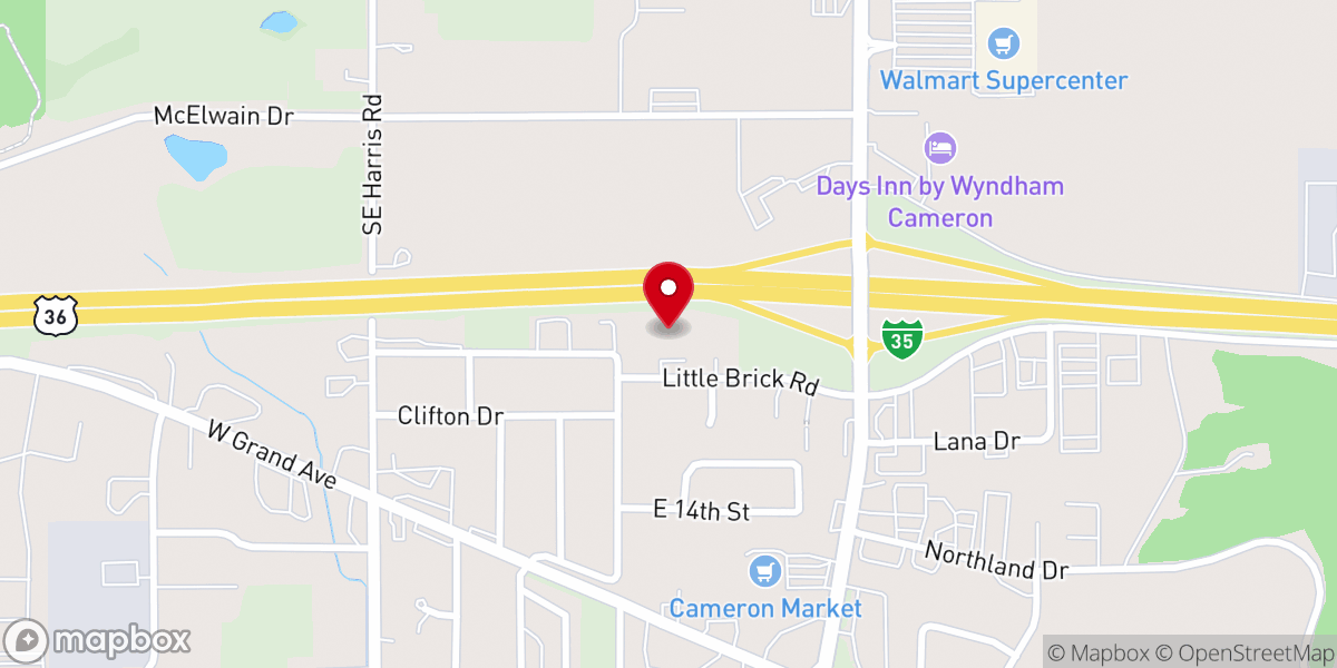 Map showing location of Prince of Peace Lutheran Church