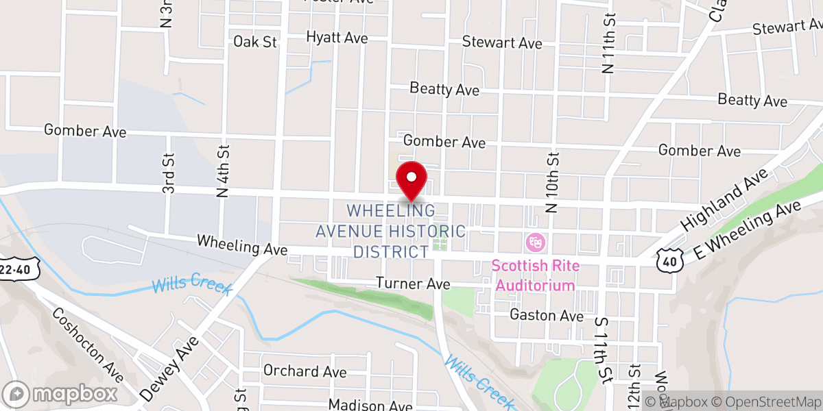 Map showing location of Unity Center