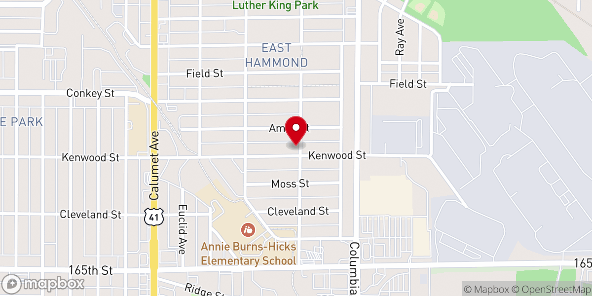 Map showing location of Mt Zion Missionary Baptist Church