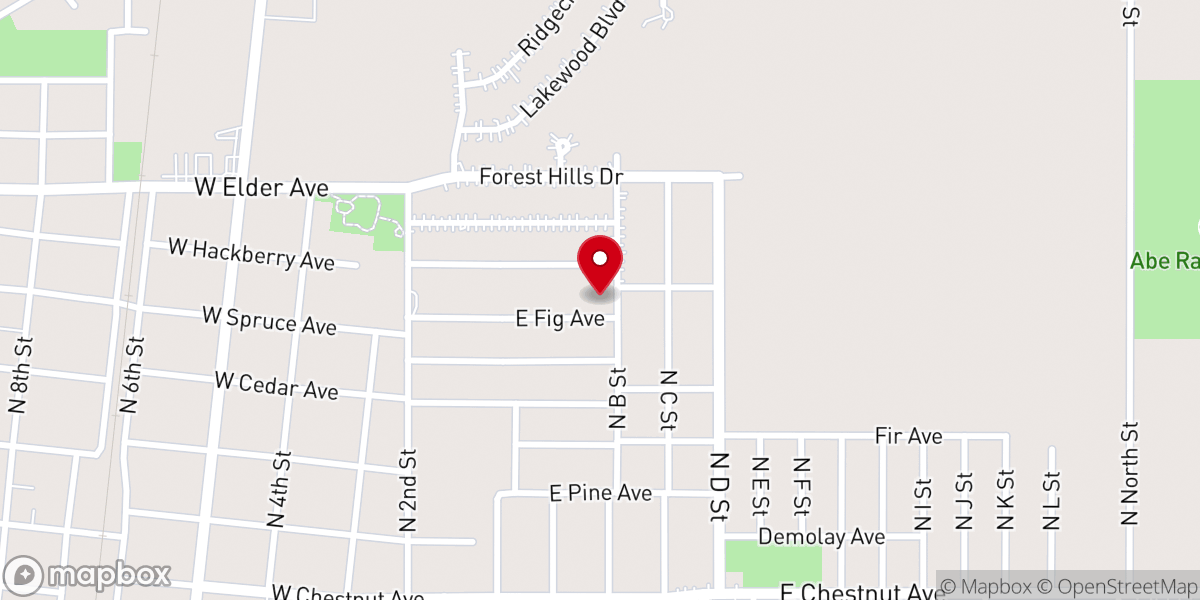 Map showing location of Trinity Baptist Church