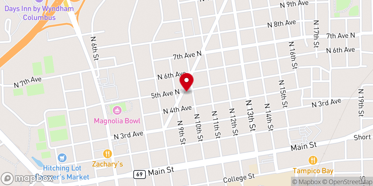 Map showing location of Bible Way Progressive Church