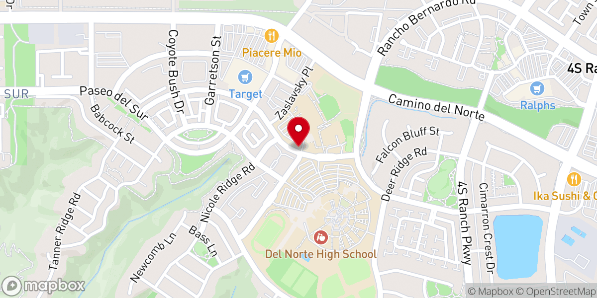 Map showing location of Trinity Presbyterian Church, San Diego