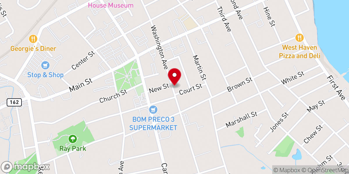 Map showing location of Happy Church