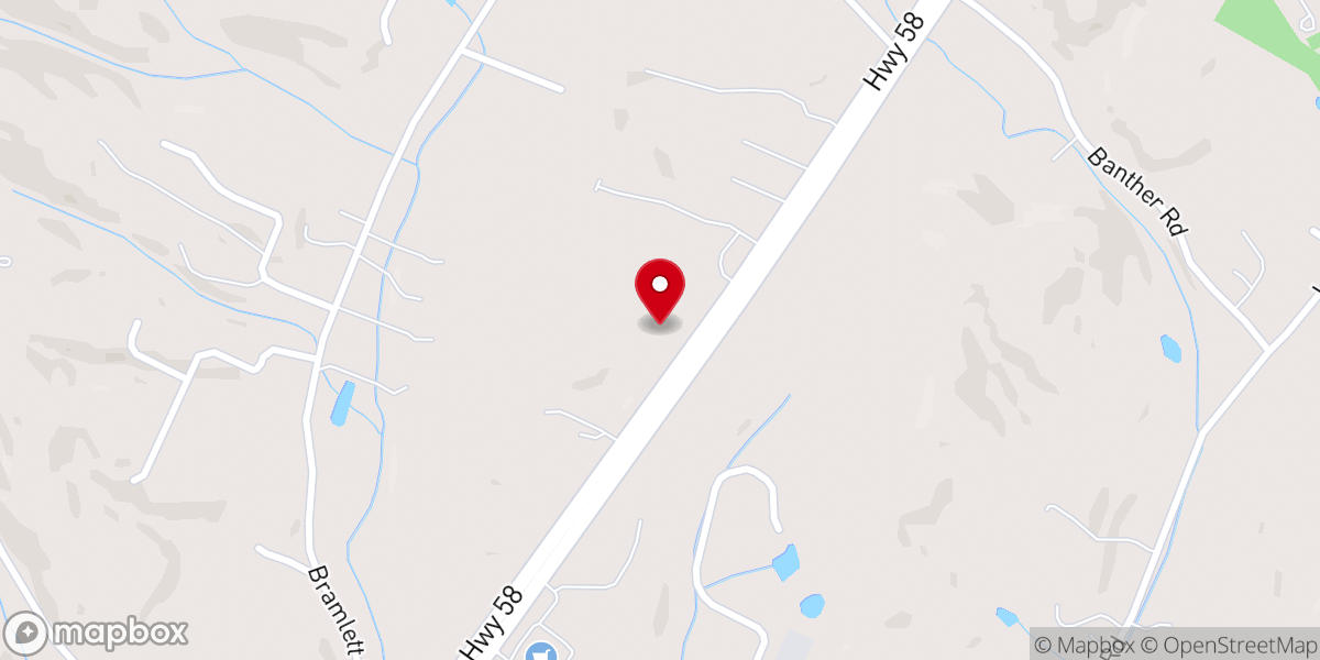 Map showing location of Lakeway Baptist Church
