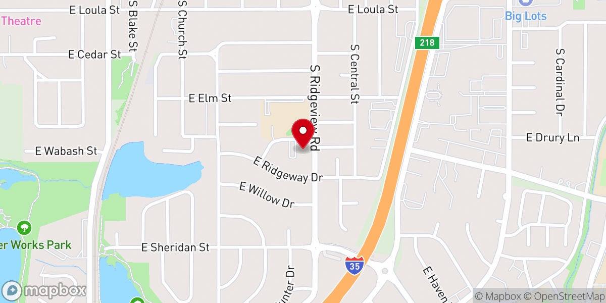 Map showing location of Iglesia Emmanuel KC