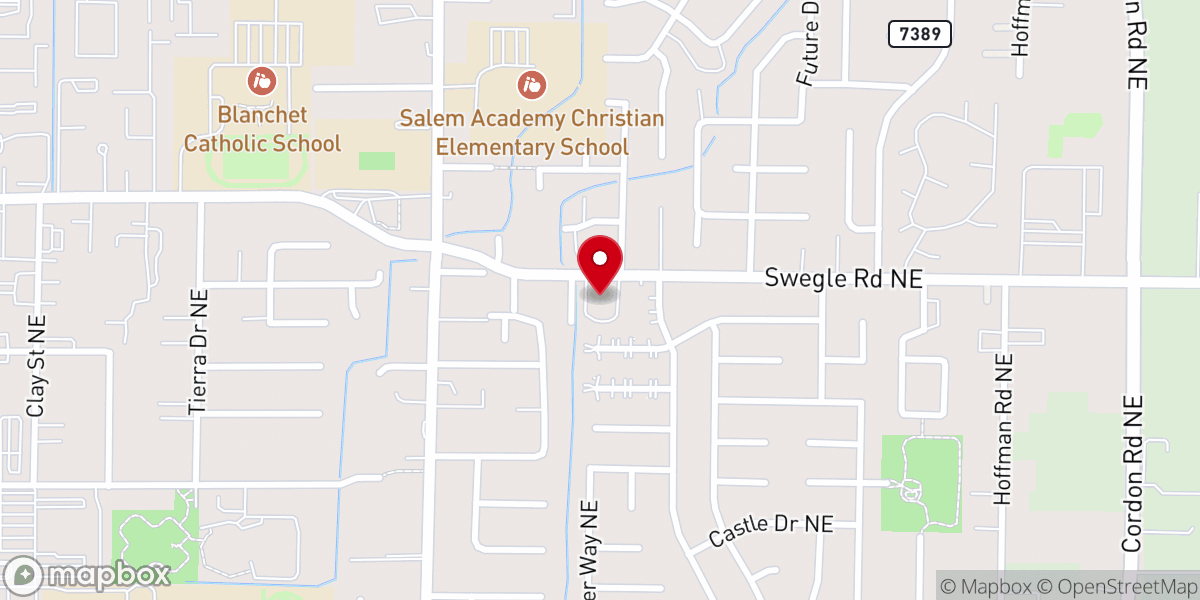 Map showing location of Cornerstone Baptist Church