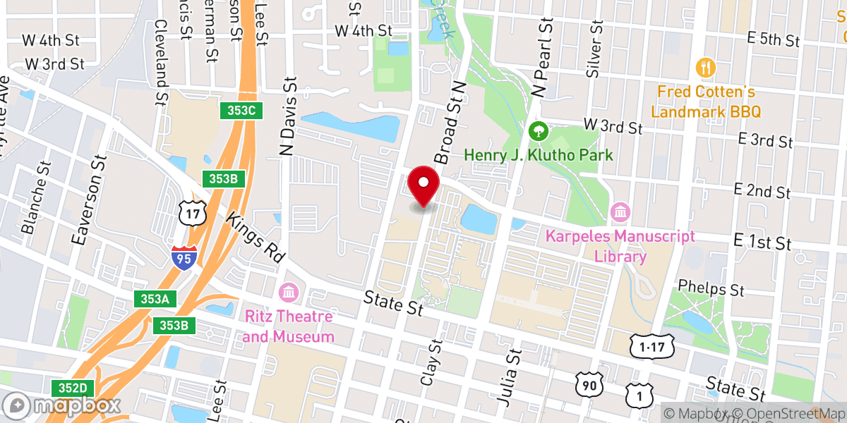 Map showing location of Alexander Temple Community Church