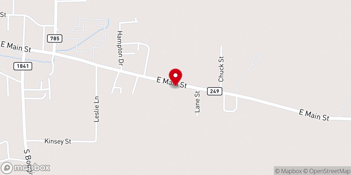 Map showing location of Crossway Church