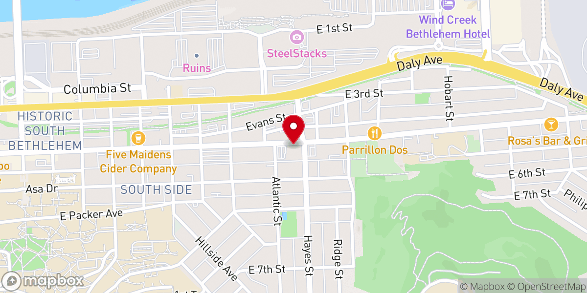 Map showing location of Primera Iglesia Bautista Hispana