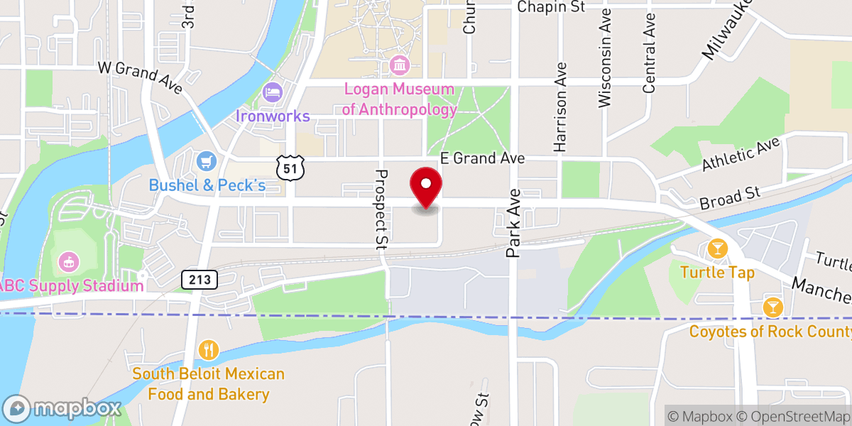 Map showing location of The Salvation Army of Beloit