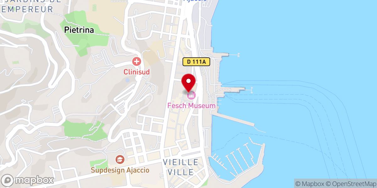 Map showing location of Musée Fesch