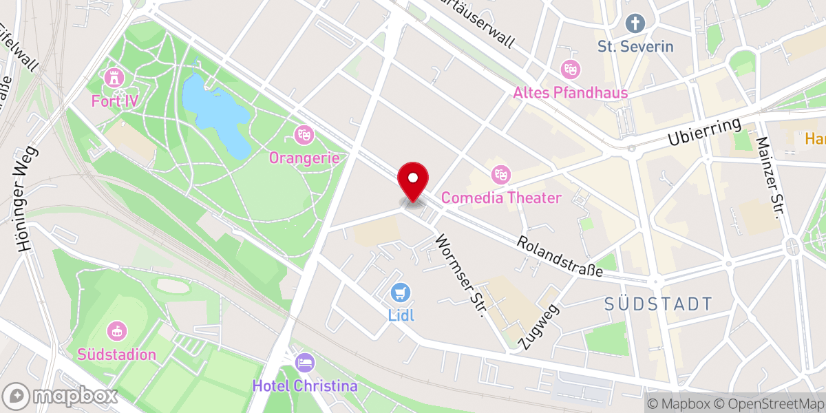 Map showing location of Lutherkirche