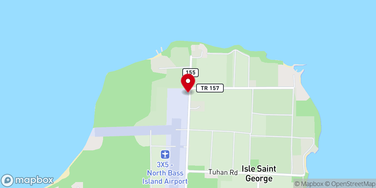 Map showing location of Isle St George