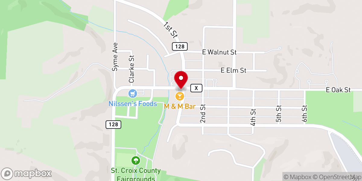 Map showing location of Glenwood City