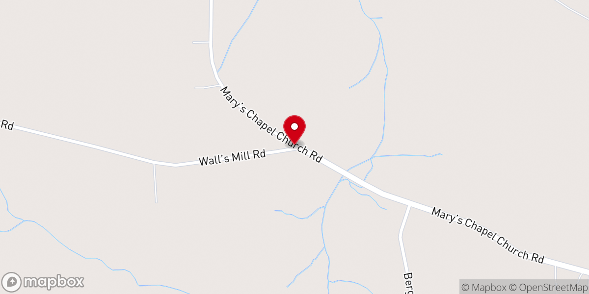 Map showing location of Marys Chapel